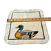 Vintage Hilasal Mallard Duck Set Bath and Hand Towel Green