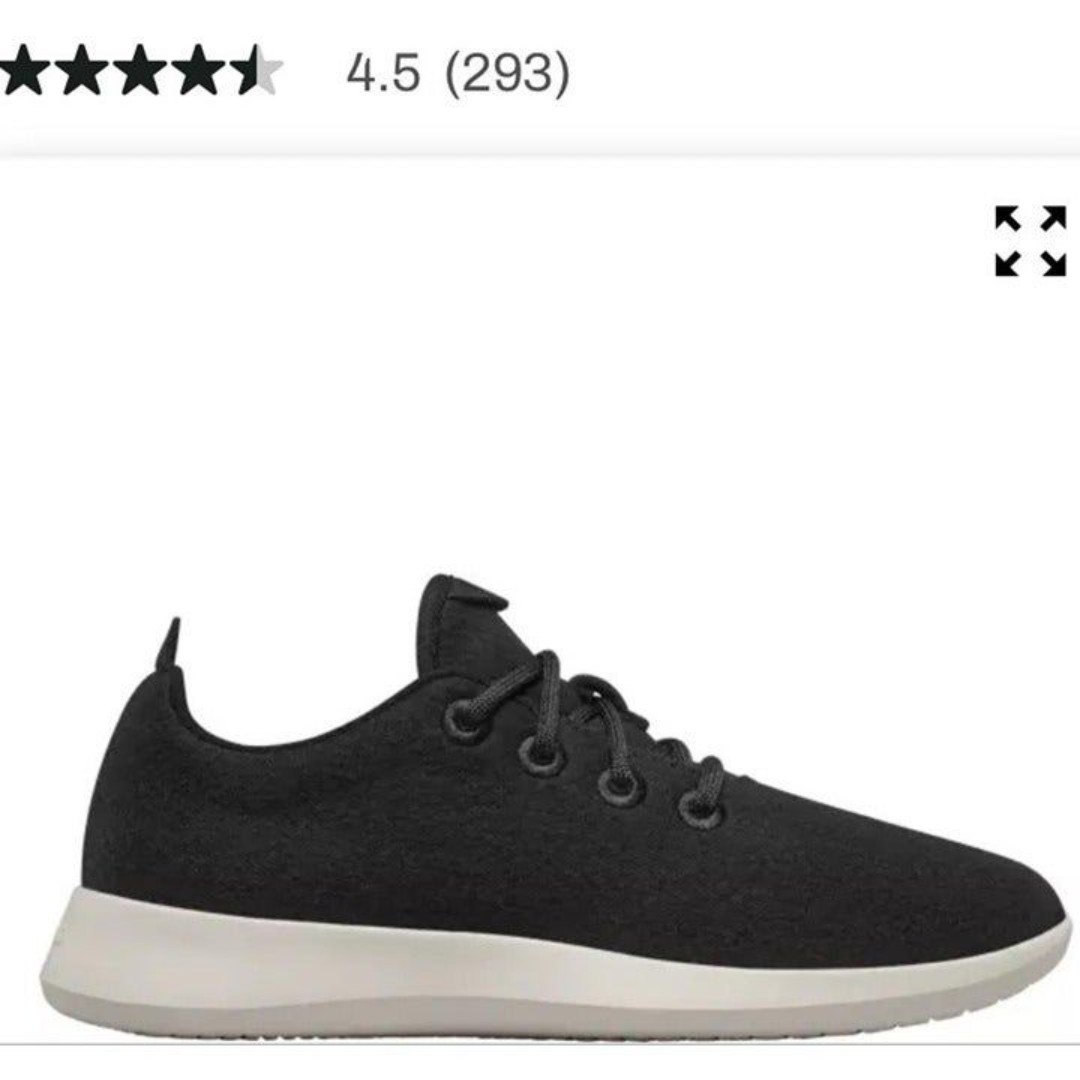 New allbirds wool black tree runner athletic shoes