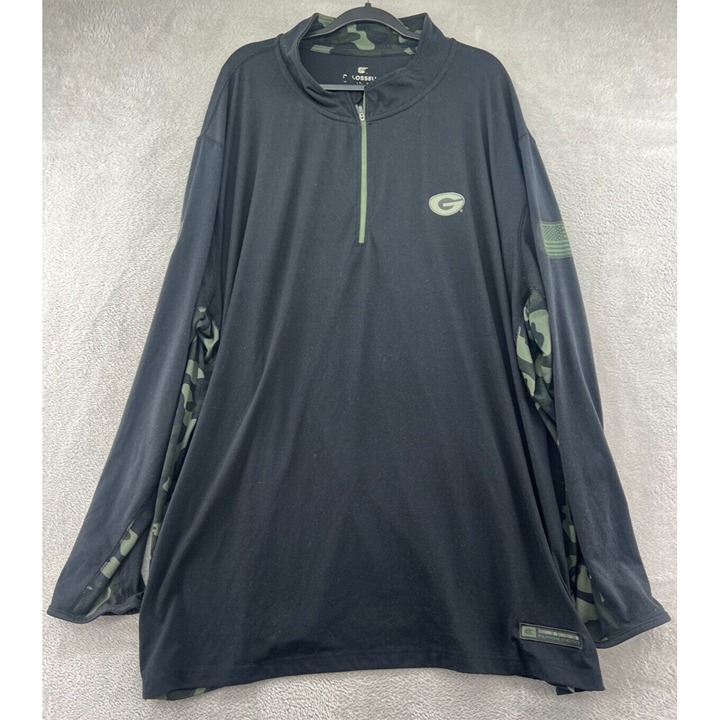 Colosseum Jacket Mens 4X OHT Georgia Bulldogs Military Appreciation Quarter-Zip
