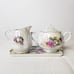 Vintage Floral Porcelain Sugar and Creamer Set, made in Japan
