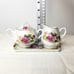 Vintage Floral Porcelain Sugar and Creamer Set, made in Japan