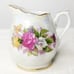 Vintage Floral Porcelain Sugar and Creamer Set, made in Japan
