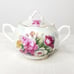 Vintage Floral Porcelain Sugar and Creamer Set, made in Japan
