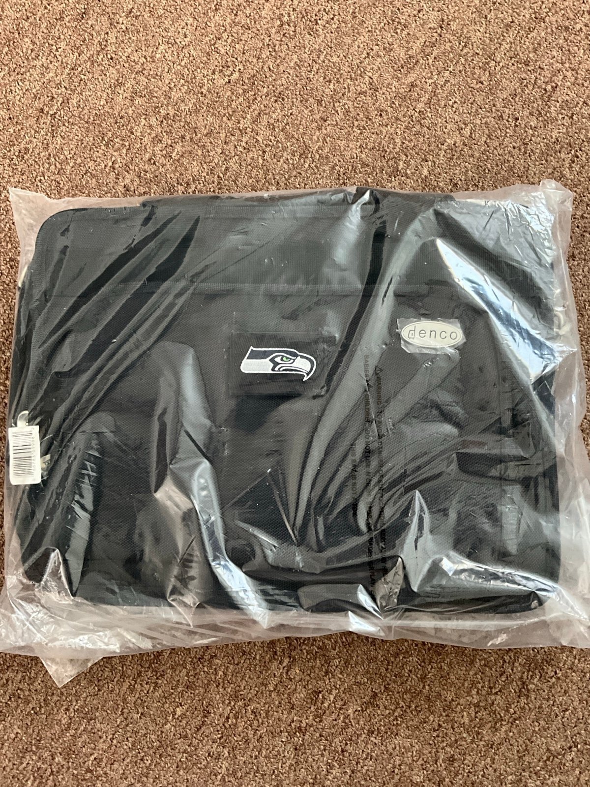 Seattle Seahawks Black Expandable Messenger Bag, Computer Bag NEW