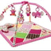 Sweet Safari Twist Tummy Time Activity Toy Bar Pink Giraffe Panda Elephant Quilt
