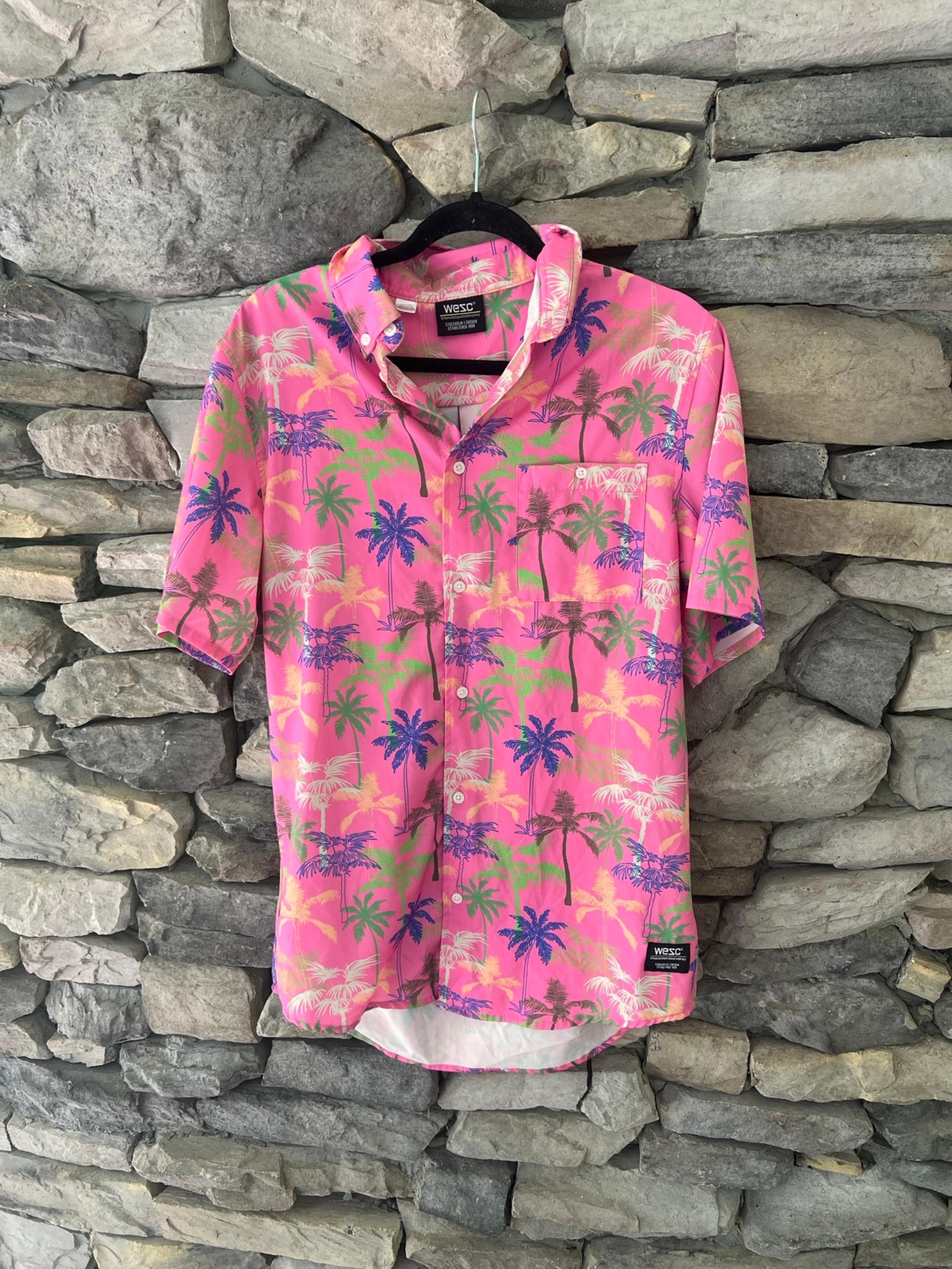 Men’s Wezc Miami Palm Short Sleeve Button Down XL