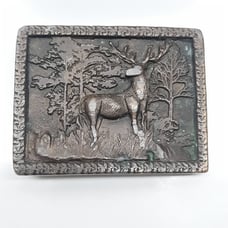 Deer stag vintage belt buckle A09