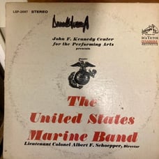 Donald Trump Signed - The United States Marine Band album with COA. Card shown t