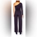 Susana Monaco Navy One Shoulder Jumpsuit Size Small NWT