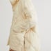 Free People Never Say Never Puffer Jacket Quilted Slouchy Collar Ivory Tan