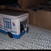 6 Mister Softee icecream tin friction trucks. Made in japan