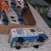 6 Mister Softee icecream tin friction trucks. Made in japan