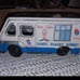 6 Mister Softee icecream tin friction trucks. Made in japan