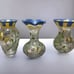 3 Lenox Crystal Butterfly Meadow Hand Painted Vases 6 Each - 3 in Set