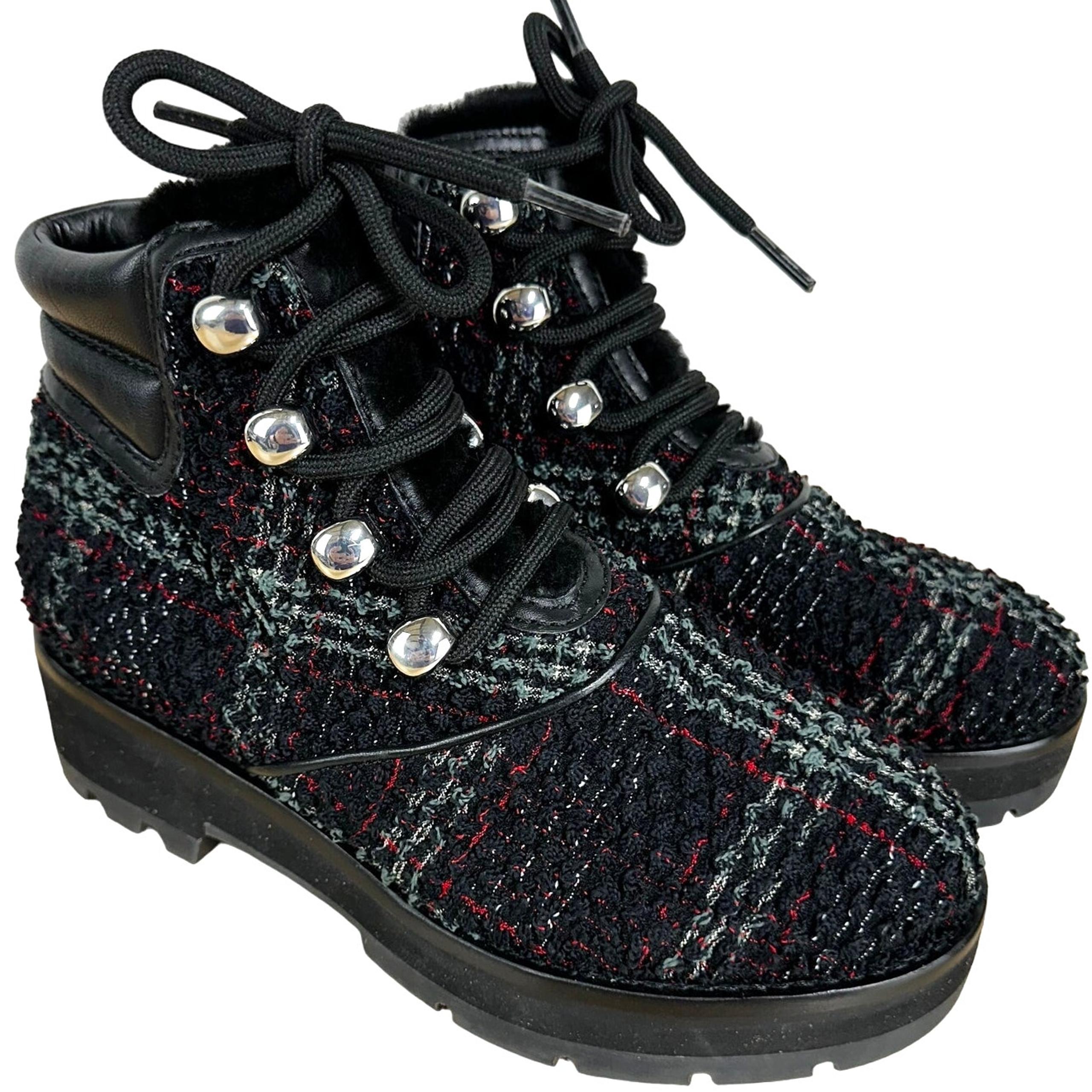 3.1 Phillip Lim Dylan Lace Up Plaid Hiking Boots Women's Size 37 (US 7) NWOB