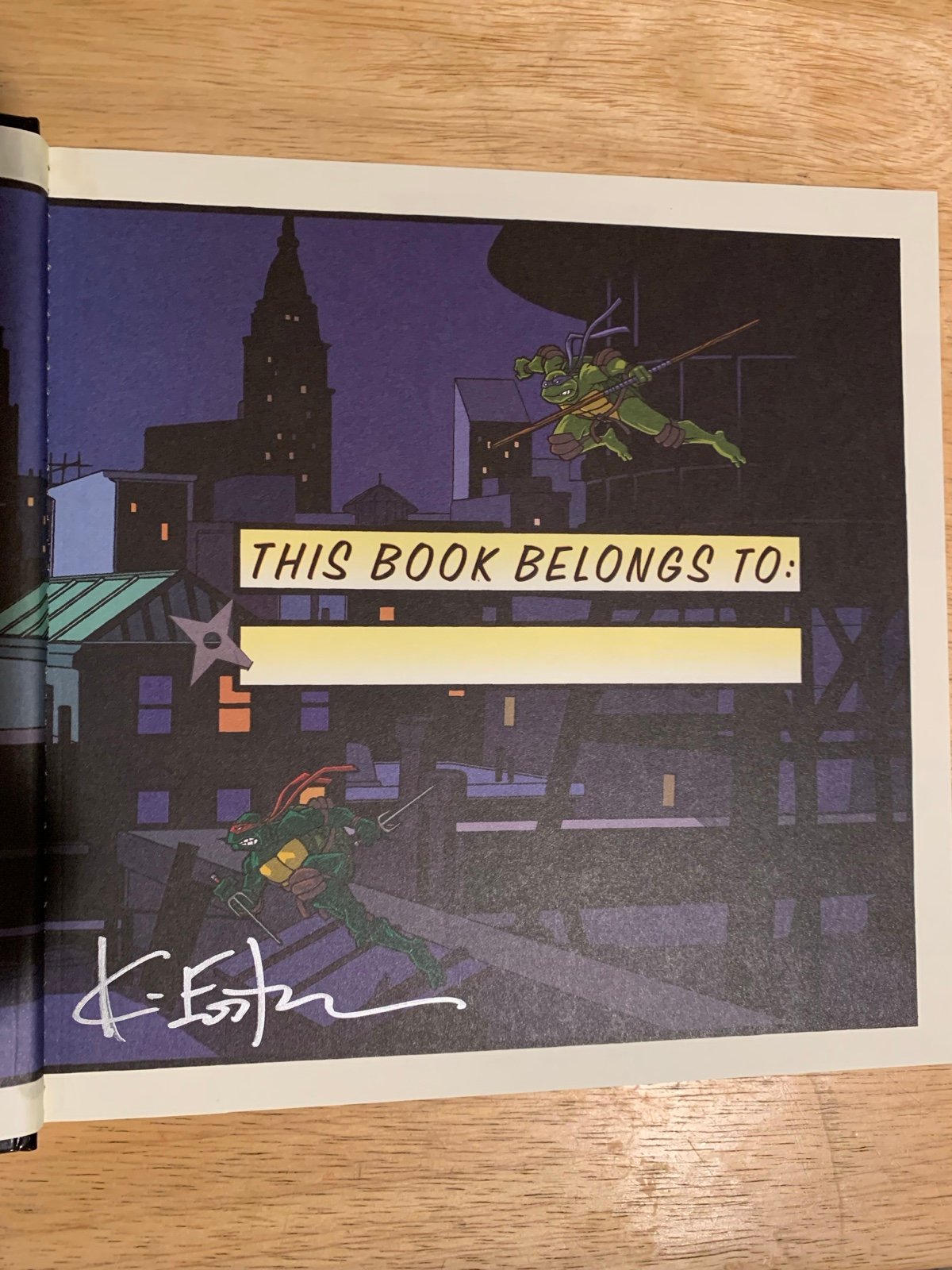 Signed Turtles In Action Kevin Eastman book