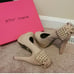 Betsey johnson vintage pin up bow tan platform vendeta heels