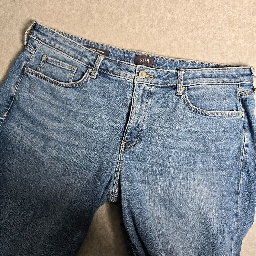 NYDJ Teresa Wide Leg Jeans Size 16W Medium Wash Lift Tuck Tech Capsule Normcore