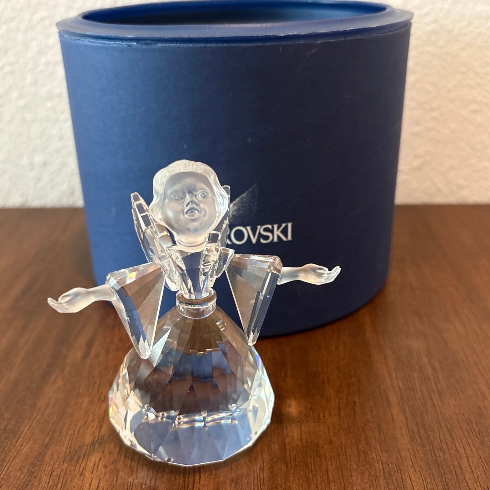 Swarovski Crystal 1995 Christmas Angel Cheerful Times Holiday Original Box