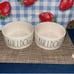 Rae Dunn BULLDOG Dog Bowl SET