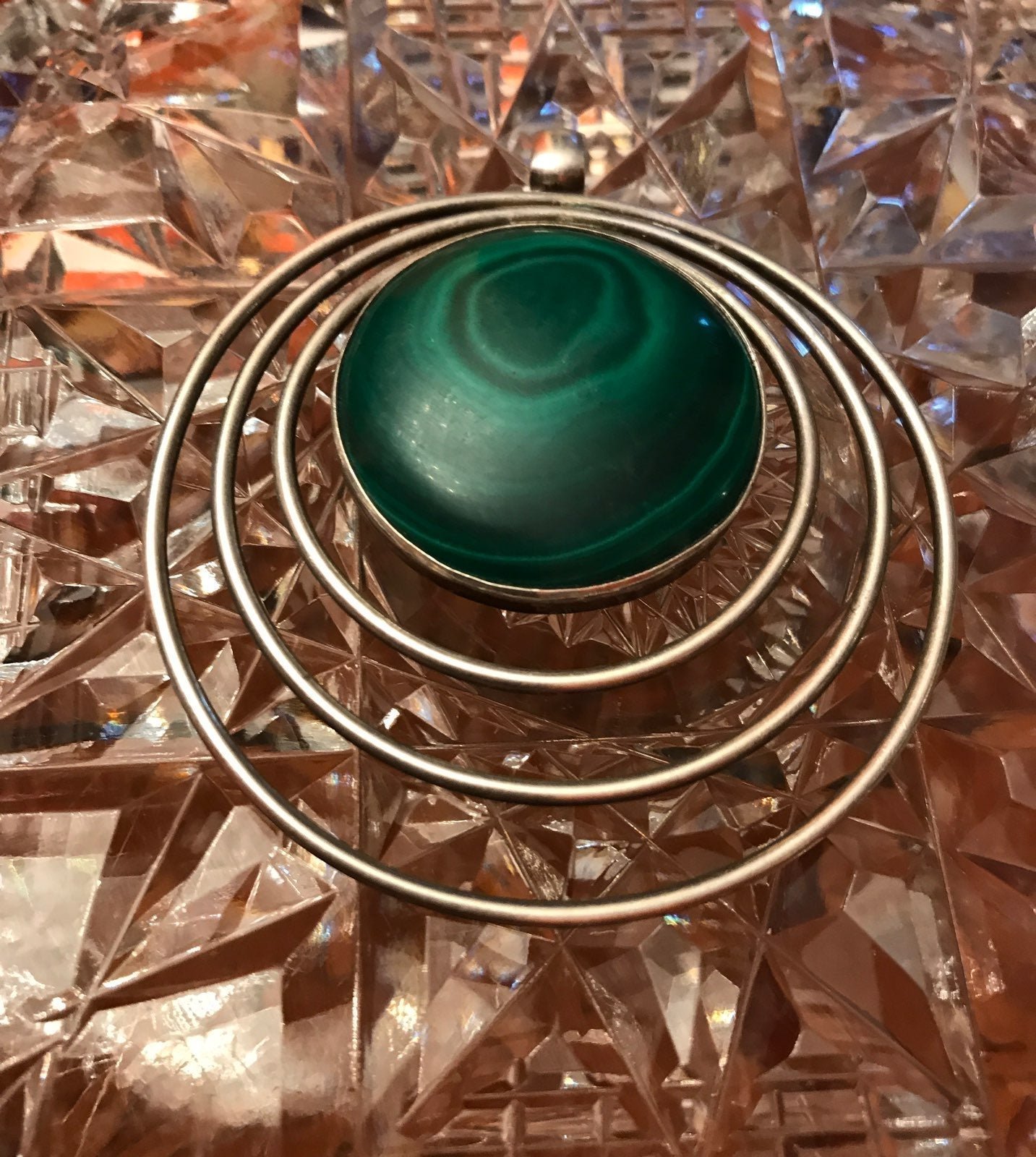 Sterling Malachite Pendant