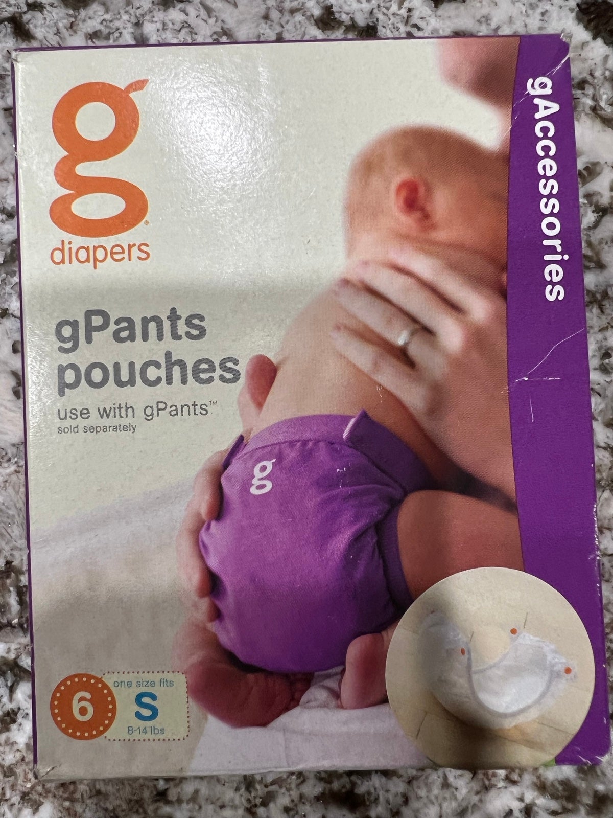 Gdiaper small pouches / plastic liners 8-14 lbs new
