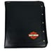 Mead Harley Davidson Motorcycle Leather 3 Ring Binder Portfolio Black Vintage