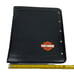 Mead Harley Davidson Motorcycle Leather 3 Ring Binder Portfolio Black Vintage