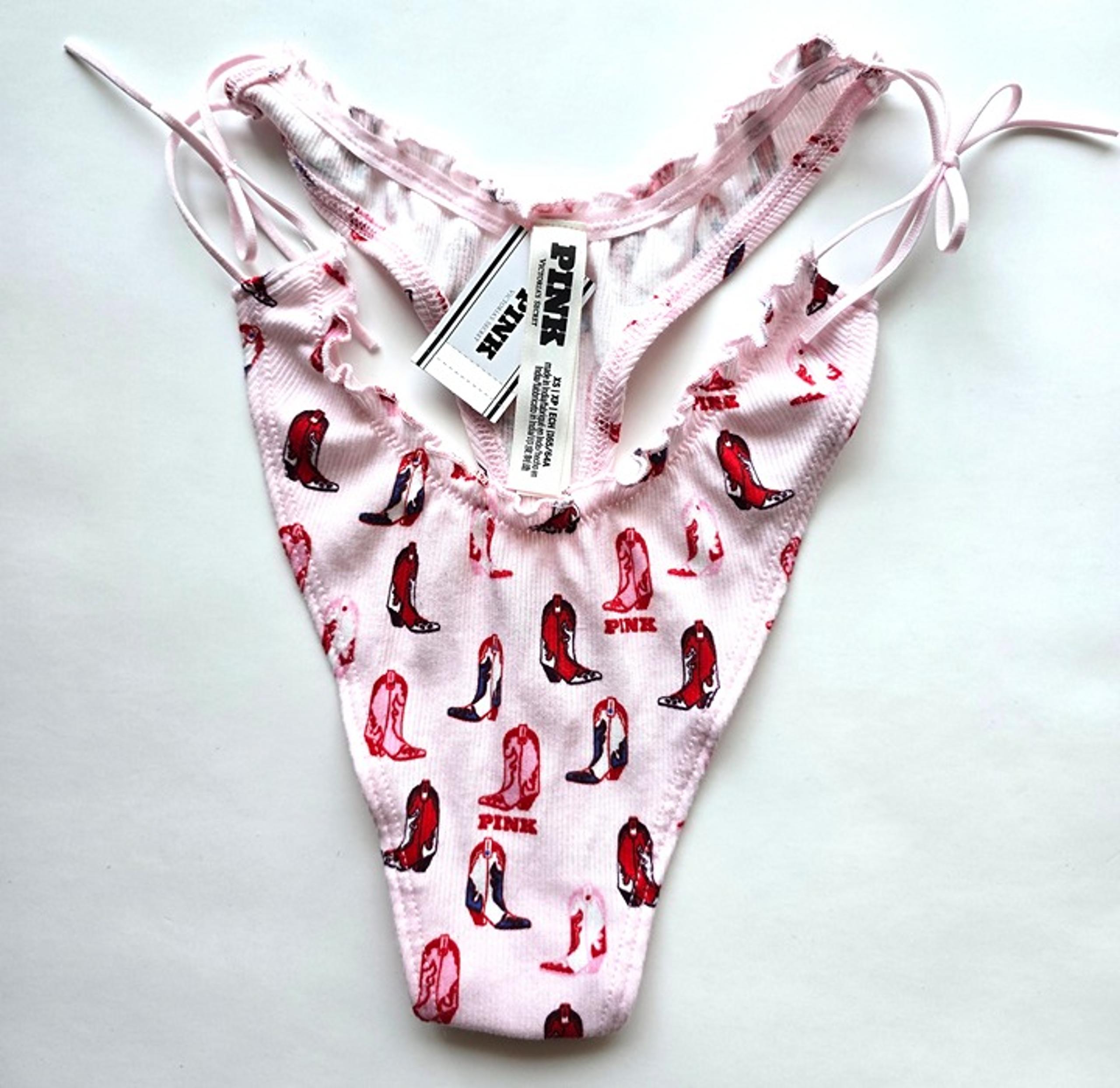 Victoria's Secret PINK limited edition bling wink strappy thong panty Pink - XS
