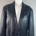 VTG Pelle Studio Leather Jacket Coat Men Medium Black Button padded Long Sleeve
