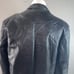 VTG Pelle Studio Leather Jacket Coat Men Medium Black Button padded Long Sleeve