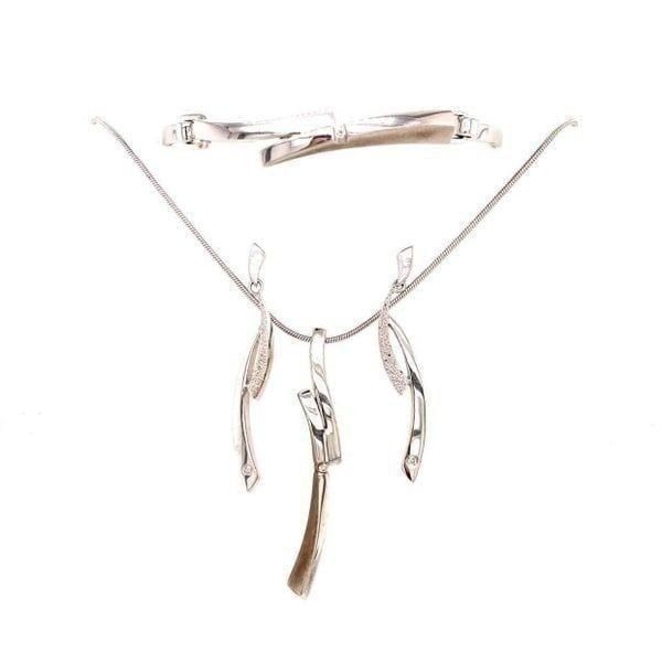 Sterling Silver 925 Diamond Set