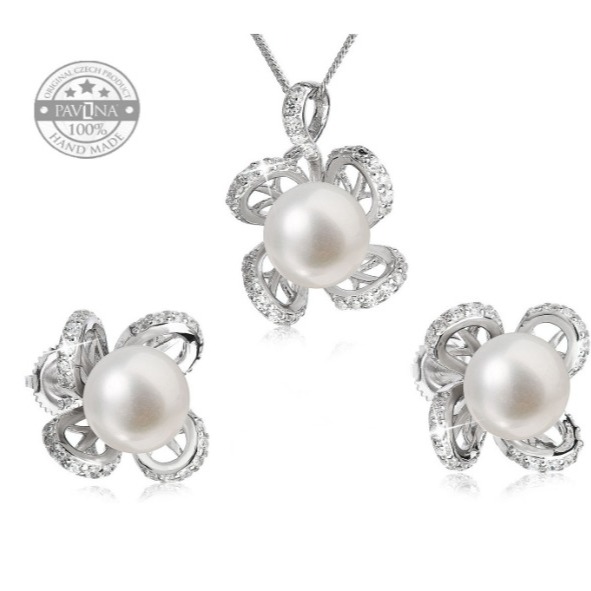 Pearl Set Necklace Earrings AAA Quality