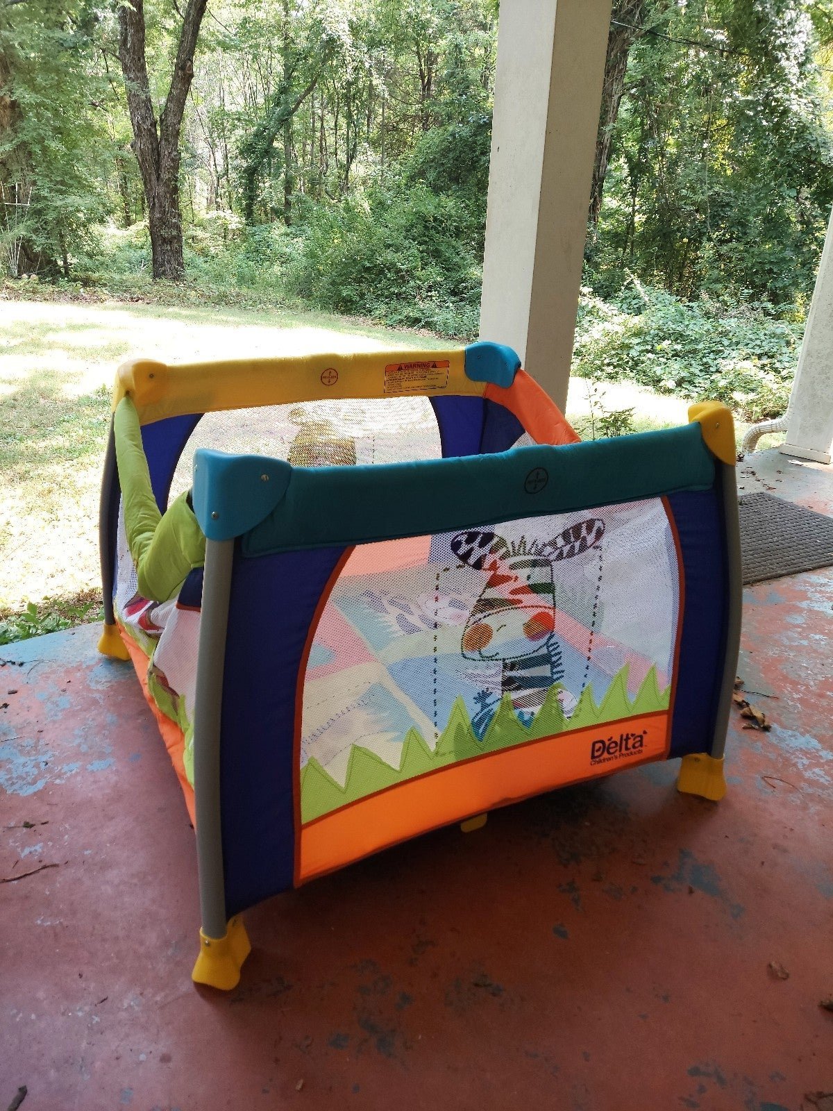 DELTA FUN TIME COLLECTION 36 X 36 PLAY YARD MULTI- COLOR 50 % MORE PLAY AREA