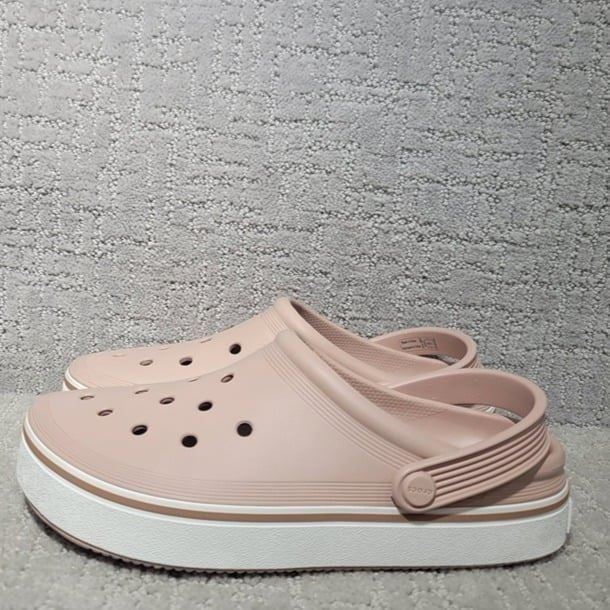 Crocs Off Court 208371 Unisex Size W9 M7 Clay Pink Synthetic Slip On Clogs Shoe