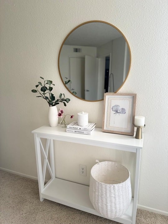 2-Tier Console Table, Entryway Table, Narrow Sofa Table White | SALE