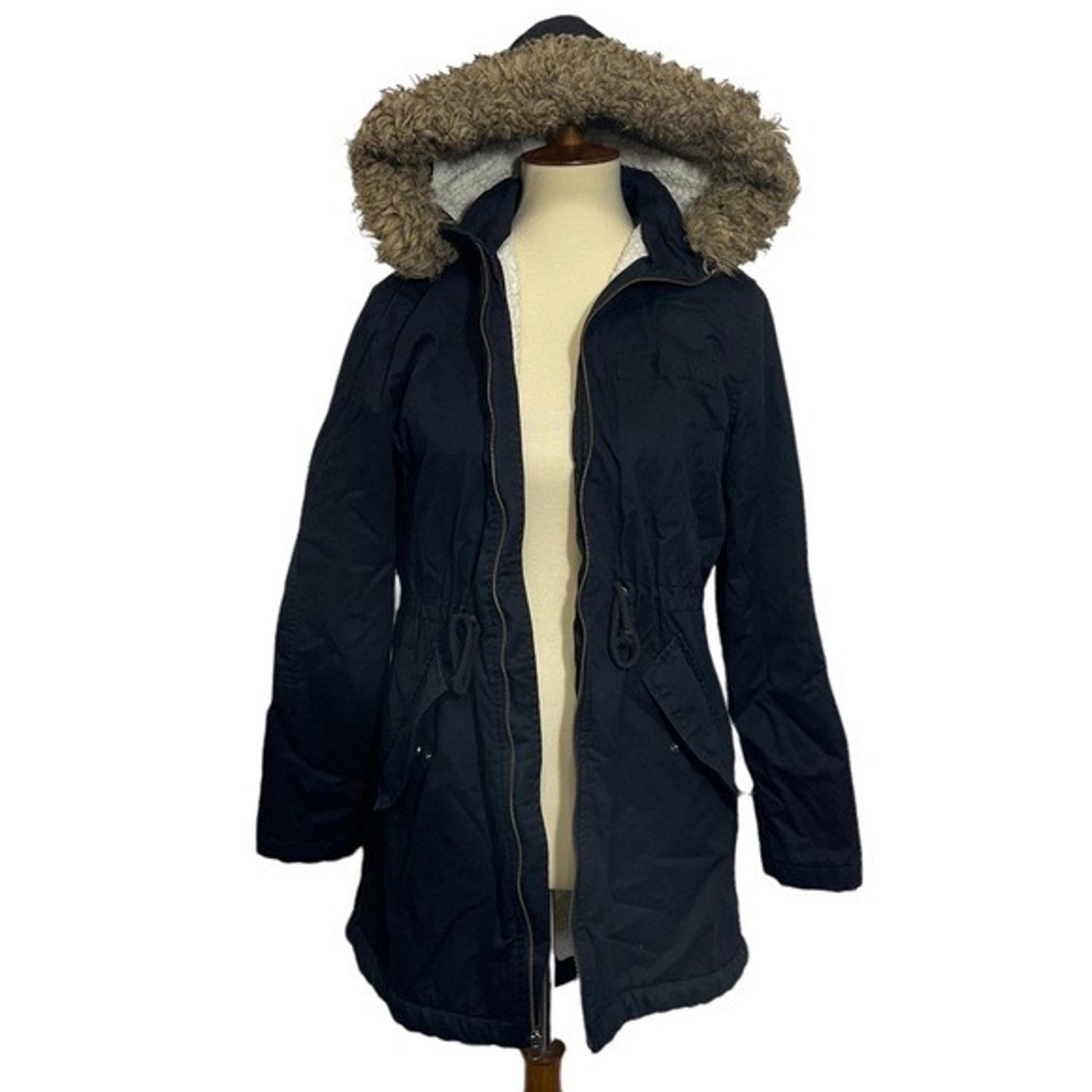 GAP Detachable Faux Fur Hood Coat Women's Sz Sm
