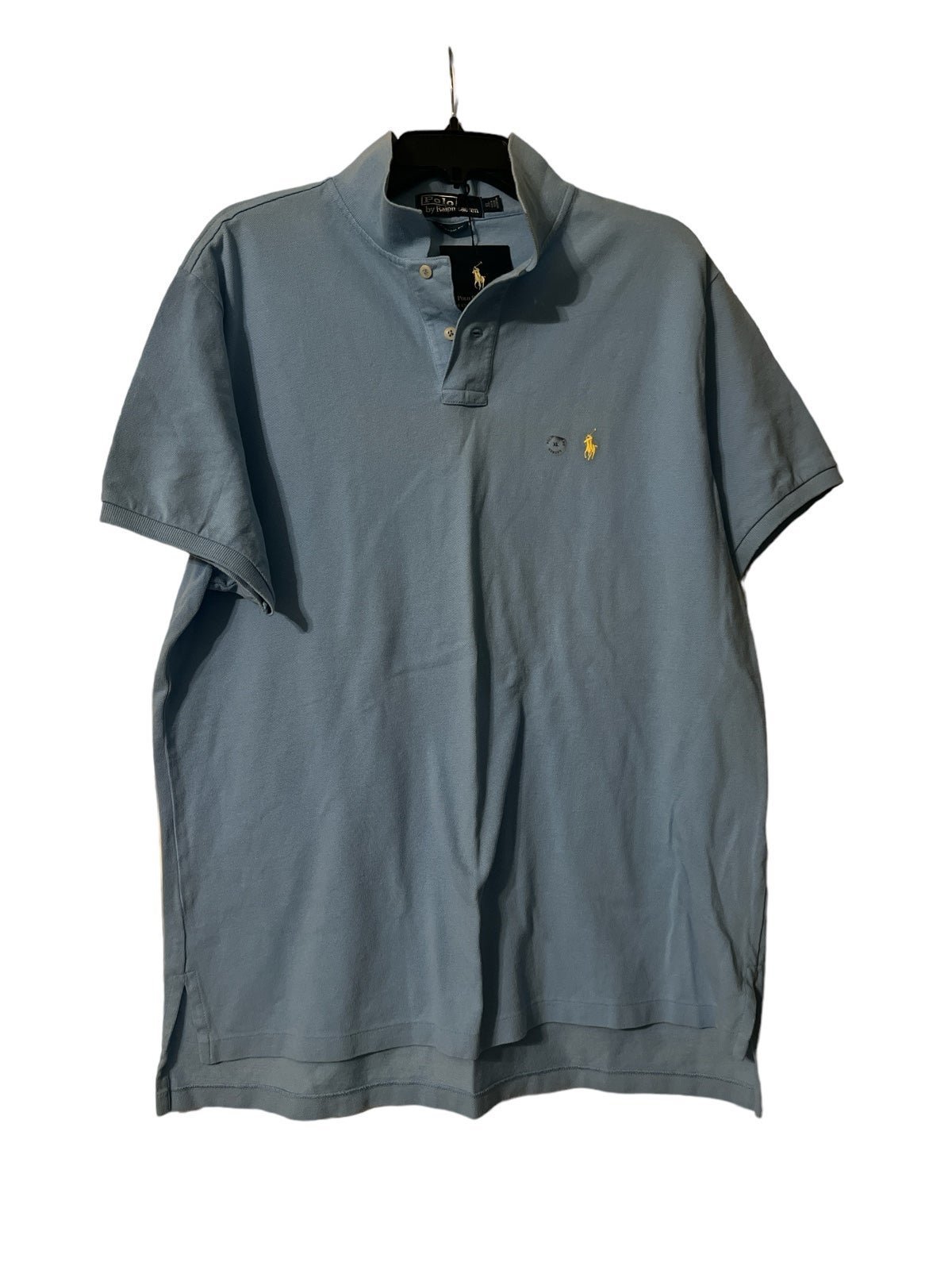 Polo Ralph Lauren Custom Fit Mesh Shirt Light Blue Short Sleeve Shirt