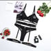Lingerie set 3-Piece Black Bra Set Women . Lingerie Set Ladies