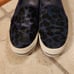 Kate Spade & Keds Collab Triple Decker Blue Leopard Print Slip-on Shoes Size 7.5