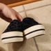 Kate Spade & Keds Collab Triple Decker Blue Leopard Print Slip-on Shoes Size 7.5