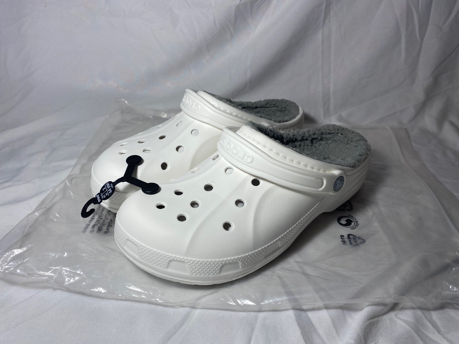 Crocs Classic Clog Ralen Lined White Gray m11/w13