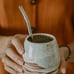 Handmade Ceramic Yerba Mate Gourd- Notch for bombilla - Made in Portland Oregon