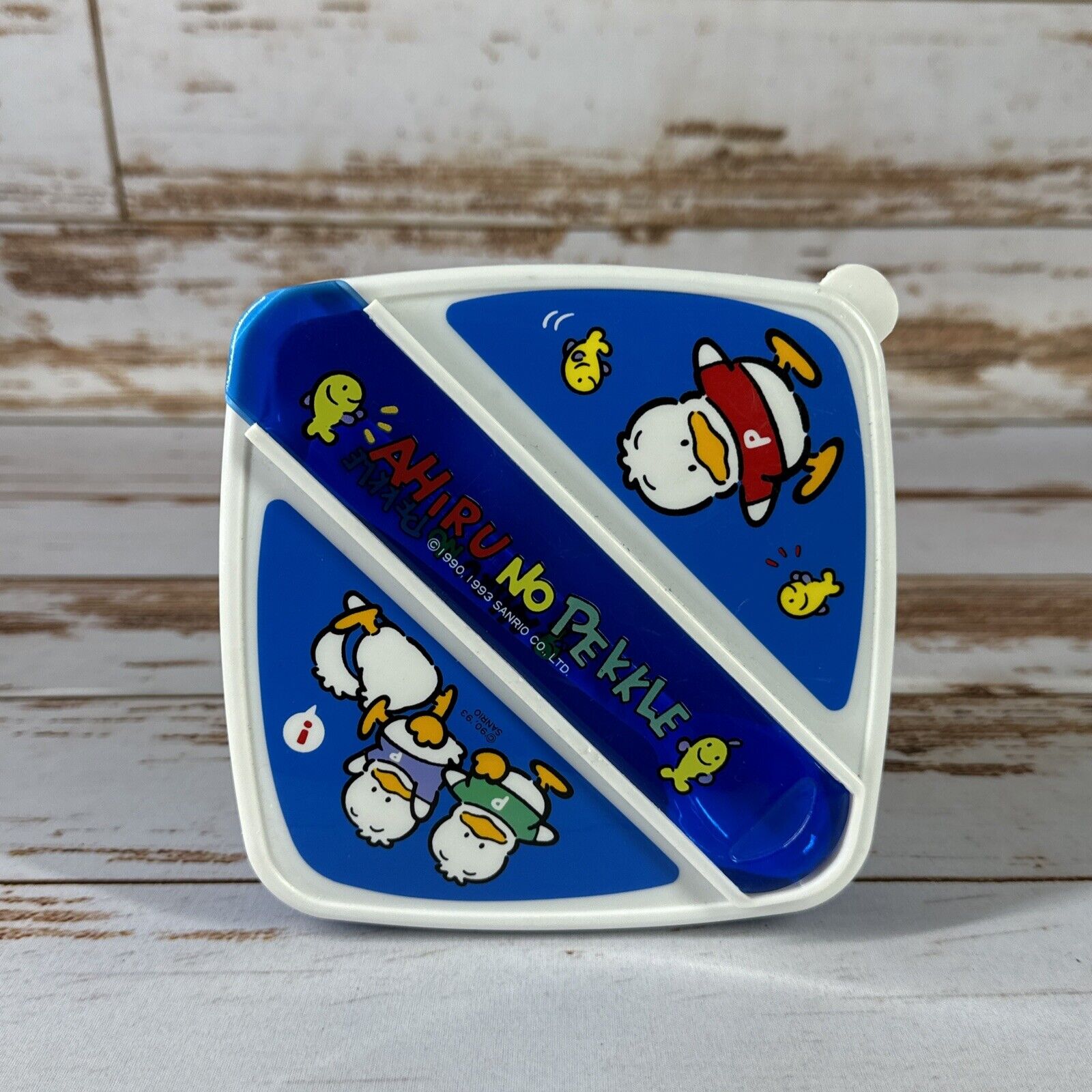 Sanrio Hello Kitty Pekkle Duck Bento Lunch Box Container + Utensils Rare Vintage