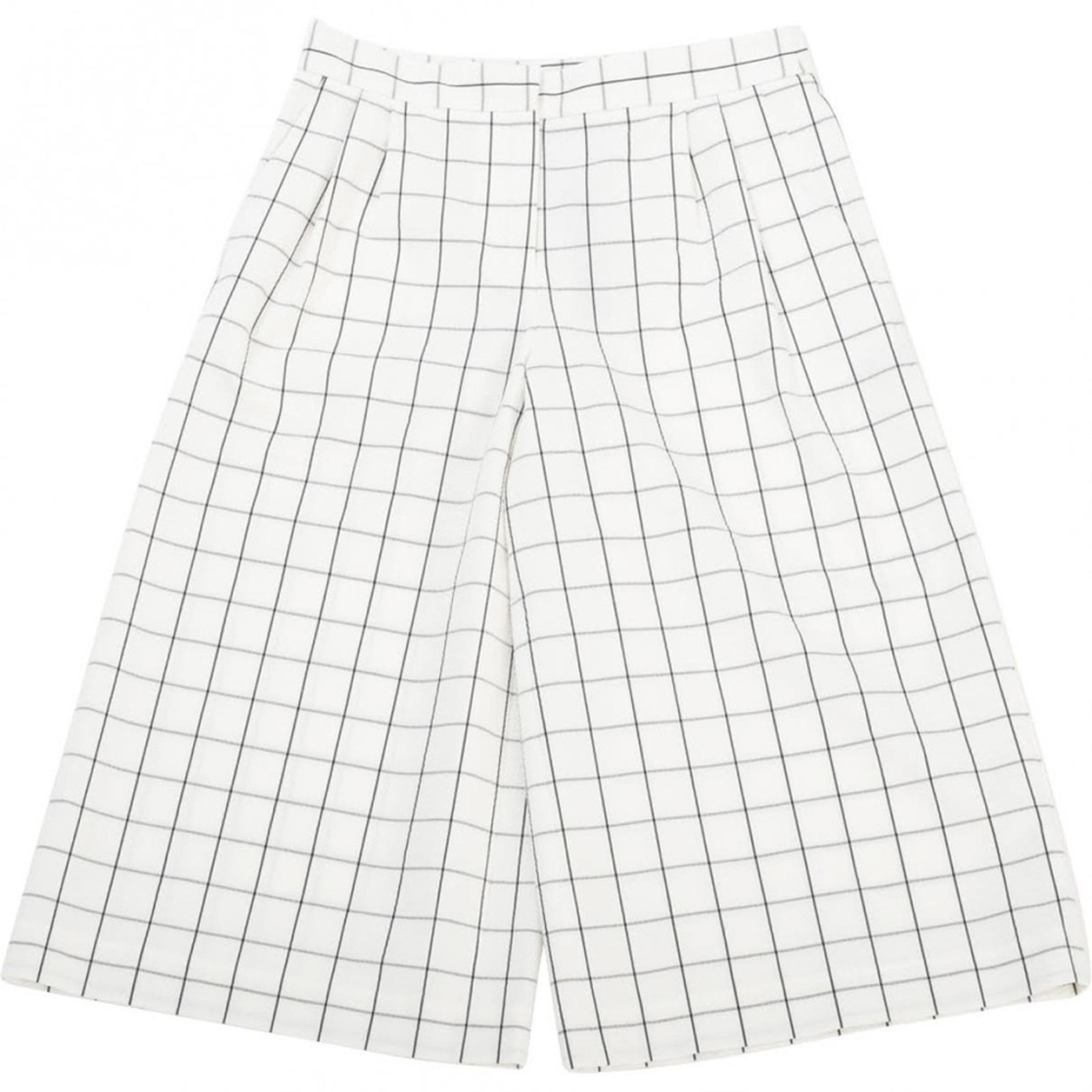Tibi White Windowpane Authenticated Shorts Sz 4