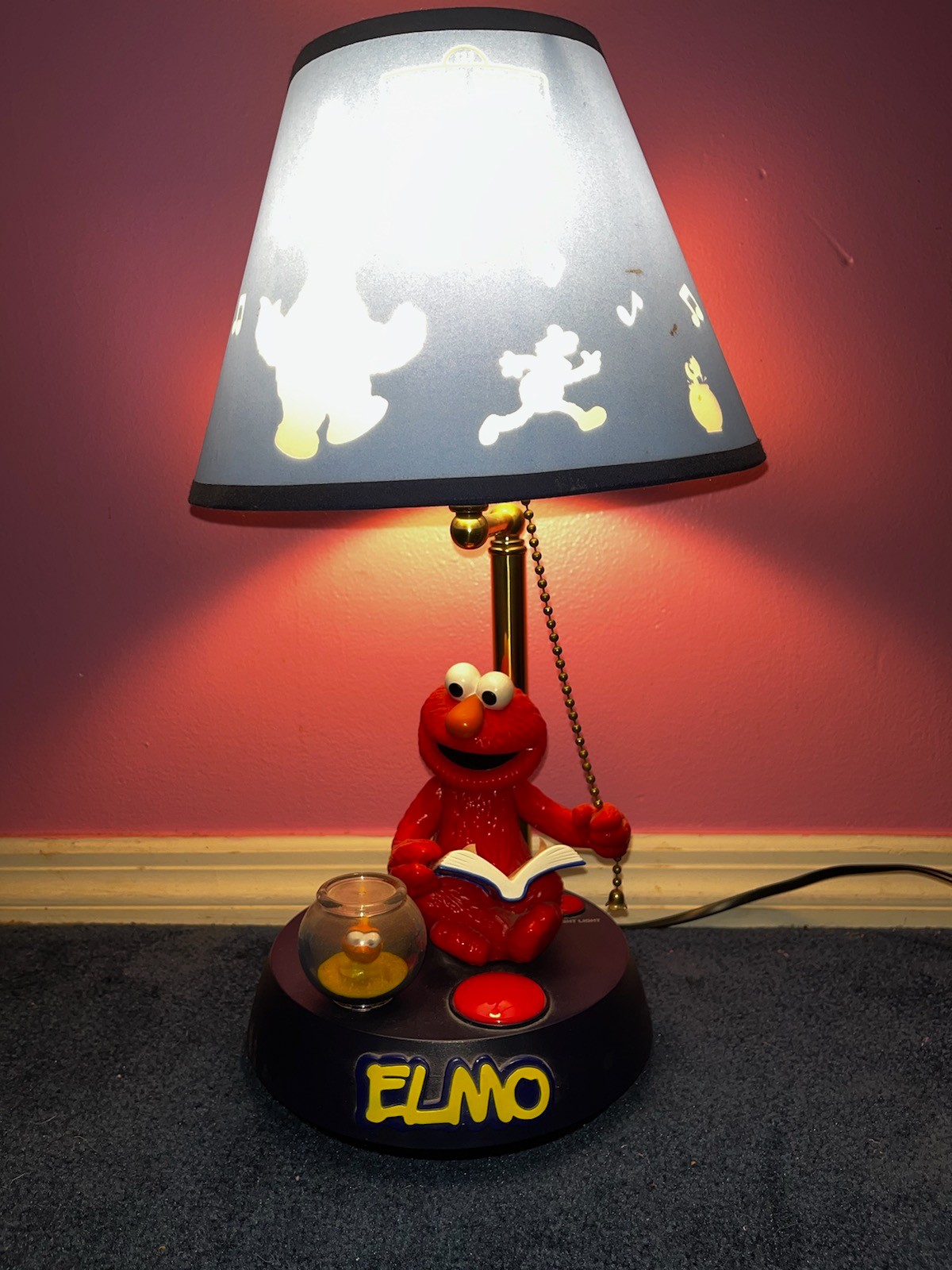 Elmo animated talking lamp Sesame Street Nursery light w/ night light
