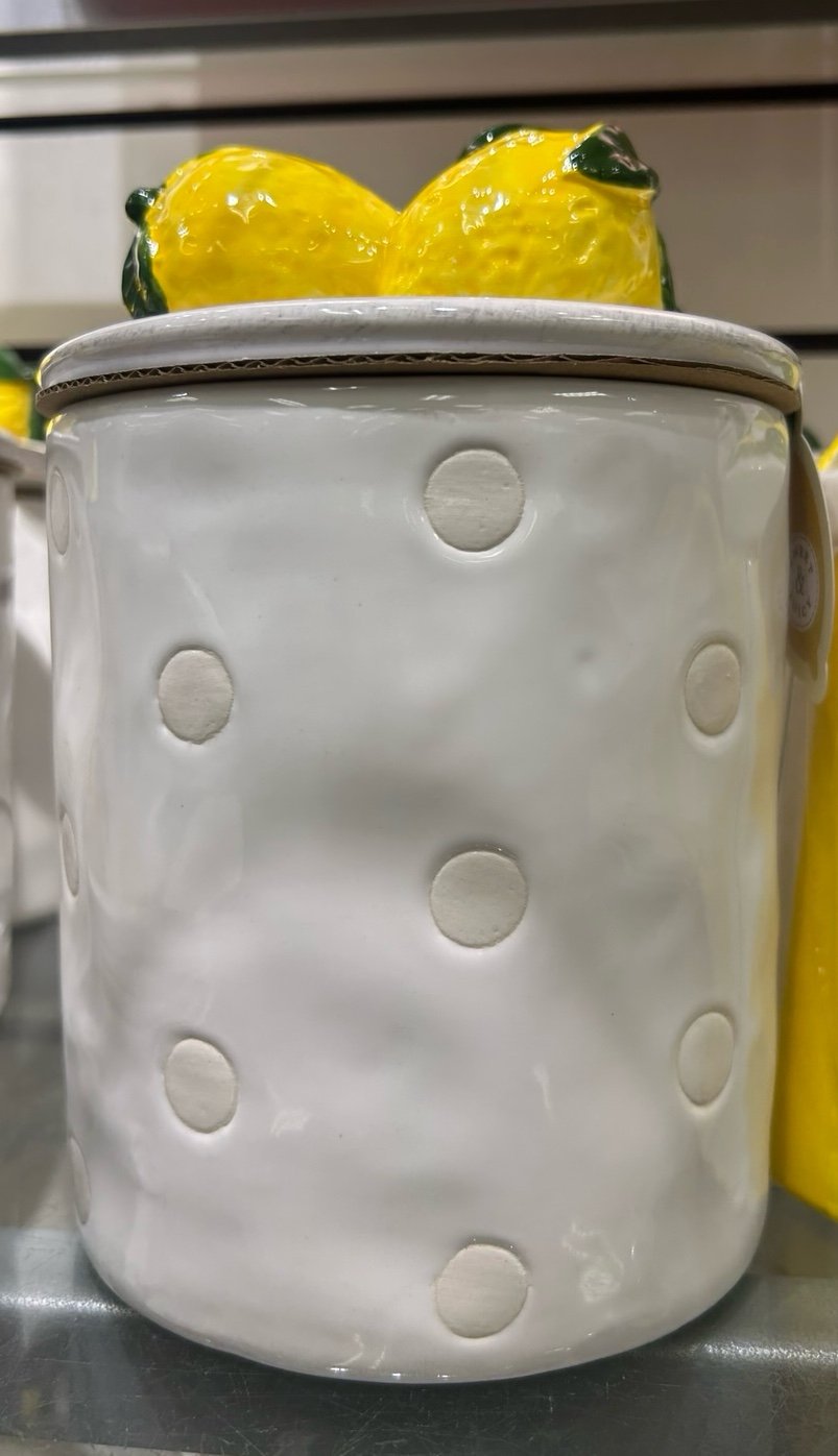 Lemon themed canister nwt