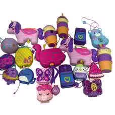 Mixed Preowned 12 lbs LOT! Polly Pocket Mini Compact Doll Playsets Purple Pink