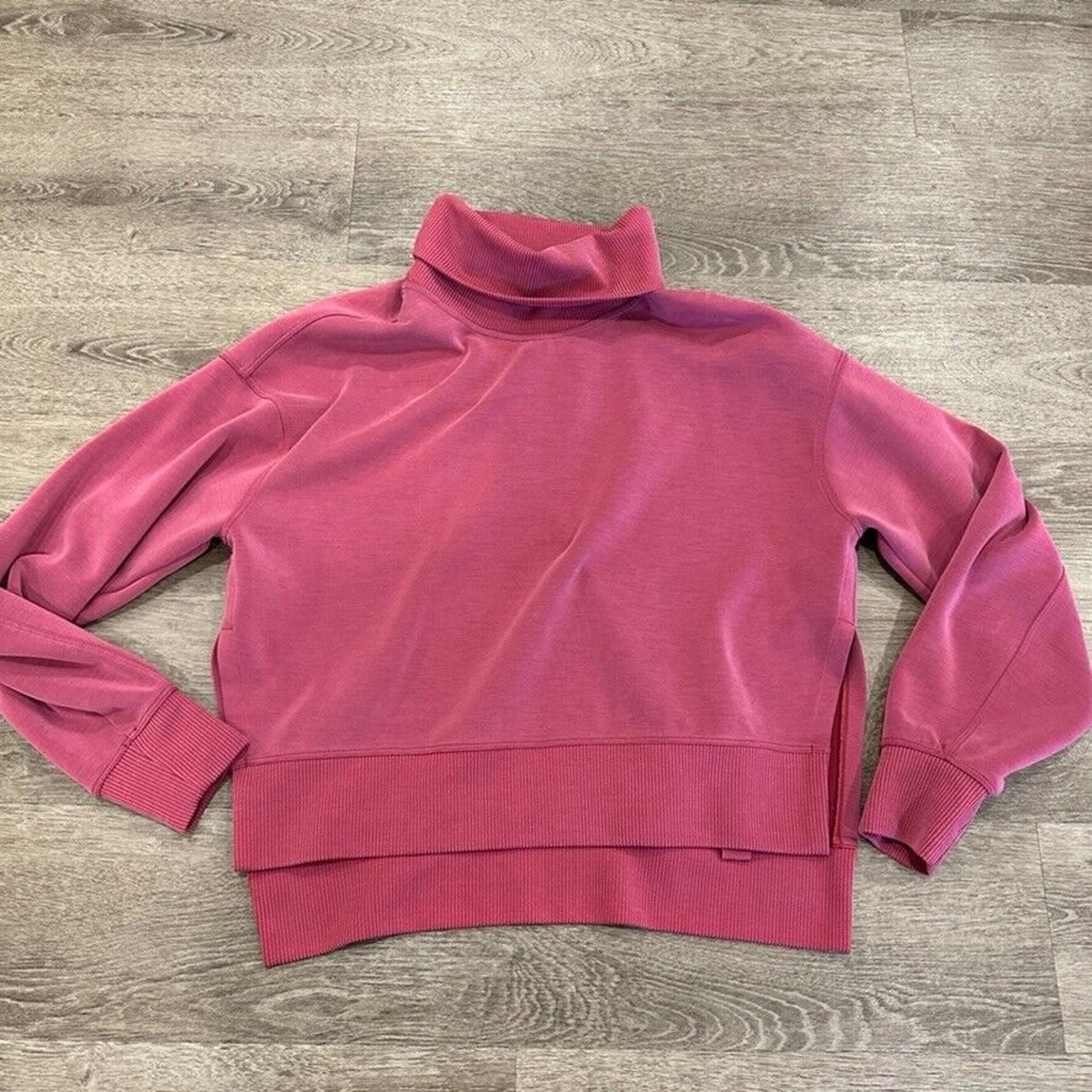 Lululemon Womens 0 Softstreme Turtleneck Pullover Pomegranate Pink Stretch