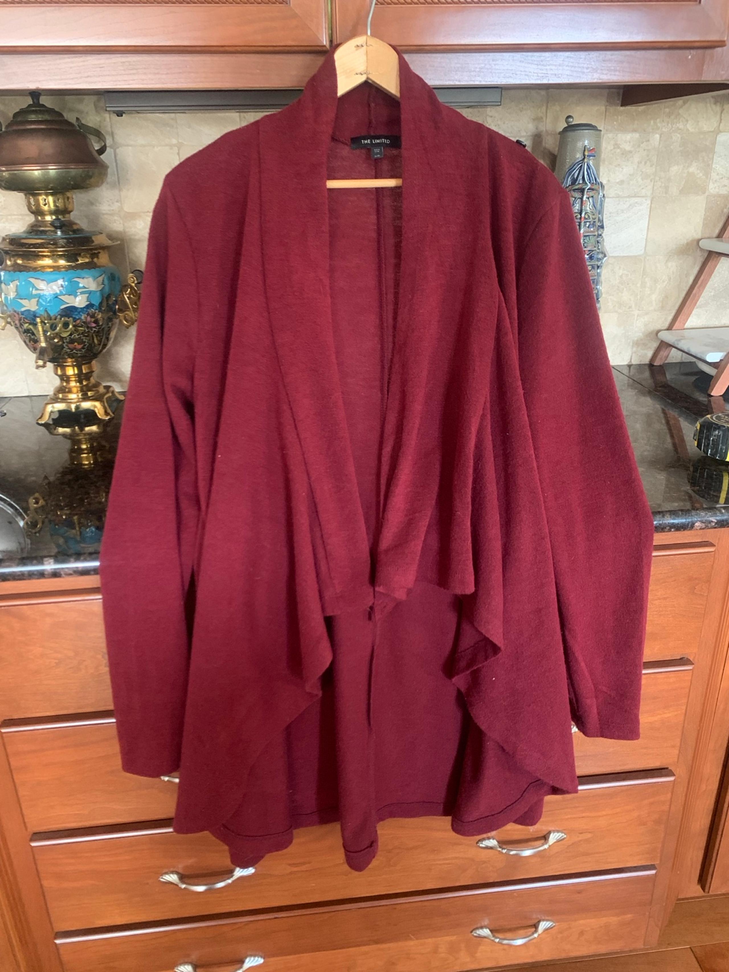 The Limited Burgundy Ladies XL Cardigan Sweater